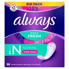 always Slipeinlage Daily Fresh Normal mit Frischeduft BigPack 56 Stk