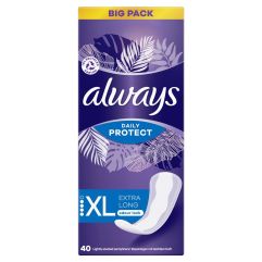 always Slipeinlage Daily Protect Extra Long mit leichtem Duft BigPack 40 Stk