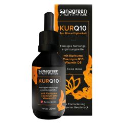 KurQ10 SANAGREEN mizellierter Kurkuma Extrakt mit Q10 und D3 30 ml