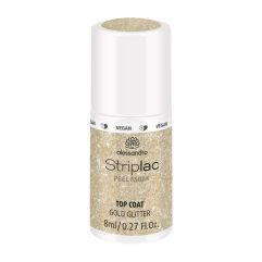 Alessandro International Striplac Top Coat Gold Glitter 8 ml x 2Stk