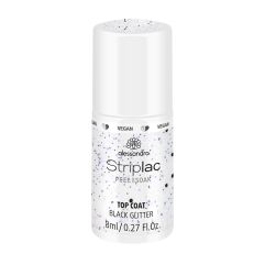 Alessandro International Striplac Top Coat Black Glitter 8 ml