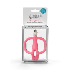 Matchstick Monkey Teether pink