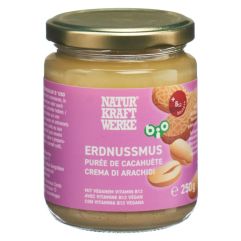 NaturKraftWerke Erdnussmus mit B12 Demeter Bio/kbA Glas 250 g