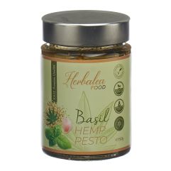 HERBALEA Hanfpesto Basilikum Bio Glas 150 g