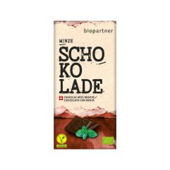 Bio Partner Schokolade Zartbitter mit Minze 75 g