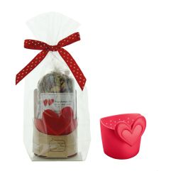 Herboristeria Geschenkset Freundschaft mit Sieb Herz rot