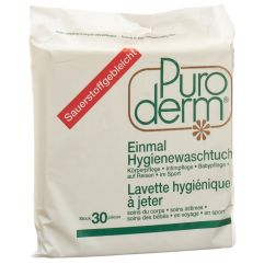 PURODERM lavettes hygiéniques jeter 30 pce