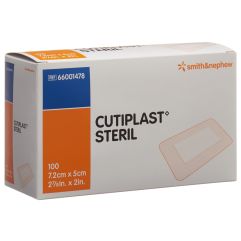 CUTIPLAST STERIL pans vuln 7.2cmx5cm blanc 100 pce