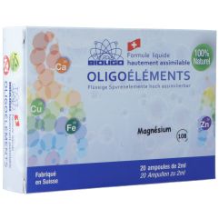 Bioligo Magnésium formule liquide ionisée sans alcool 20 Amp 2 ml