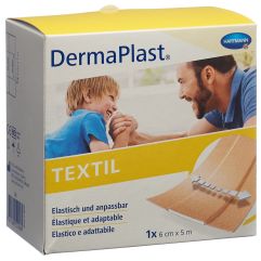 DermaPlast Textil Schnellverband 6cmx5m Rolle