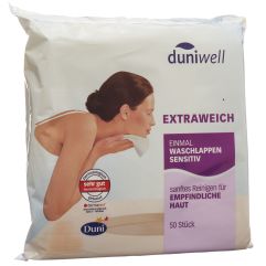 DUNIWELL lavettes usage unique sensitive 50 pce