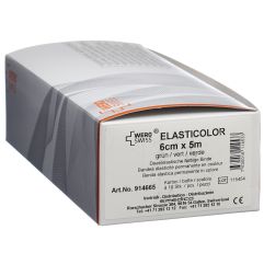 WERO SWISS Elasticolor Elastische Binde 5mx6cm grün 10 Stk