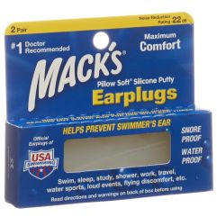 MACKS Earplugs transparent 2 paire