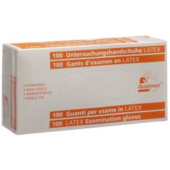 QUALIMED gant examen latex S poudr n sté 100 pce