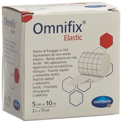 OMNIFIX adhésif non tissé 5cmx10m élast blanc