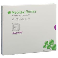 Mepilex Border Schaumverband 15x15cm Silikon 5 Stk