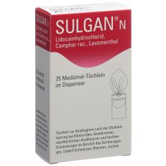 SULGAN-N lingettes médicinales en dispens 25 pce