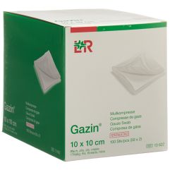 GAZIN compresses gaze 10x10cm 8p st 50 x 2 pce