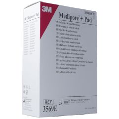 3M MEDIPORE+PAD 10x15cm compresse 5x10.5cm 25 pce