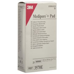 3M MEDIPORE+PAD 10x20cm compresse 5x15.5cm 25 pce