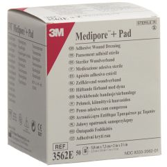 3M Medipore+Pad 5x7.2cm Wundkissen 2.5x3.8cm 50 Stk