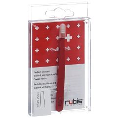 RUBIS Pincette droite rouge Inox