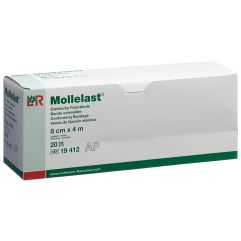 MOLLELAST bande fixat élast 8cmx4m blanc 20 pce