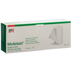 MOLLELAST bande fixat élast 6cmx4m blanc 20 pce