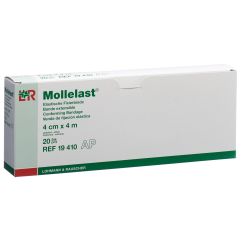 Mollelast Elastische Fixierbinde 4cmx4m weiss 20 Stk