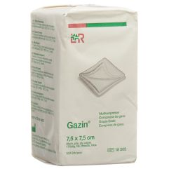 Gazin Mullkompressen 7.5x7.5cm 8-fach unsteril 100 Stk