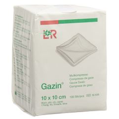 GAZIN compresses gaze 10x10cm 8p n st 100 pce