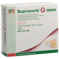 Suprasorb P Schaumverband 7.5x7.5cm nicht klebend 10 Stk