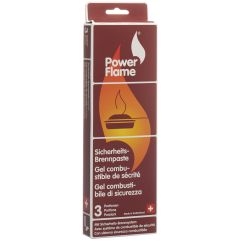 POWERFLAME gel combustible de sécurité 3 x 80 g