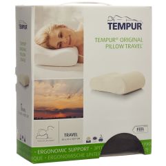 Tempur Reisekissen 25x31x10cm, Bezug Velours grau 1 Stück