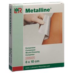 METALLINE compresses 8x10cm stériles sach 10 pce