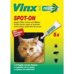 Vinx Bio Spot On Tropfen mit Neem Katze 5 x 1 ml