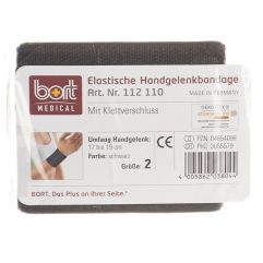 Bort Handgelenkbandage Velcro 8cm Gr1 -17cm schwarz