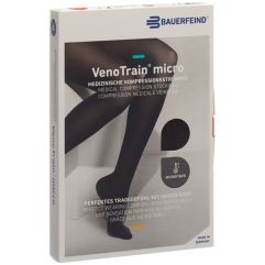 VENOTRAIN MICRO A-D KKL2 S plus/short offene Fussspitze schwarz 1 Paar