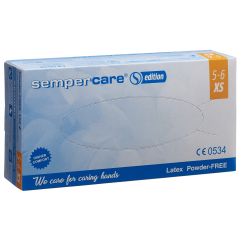 SEMPERCARE Edition gants Latex XS n poudré 100 pce