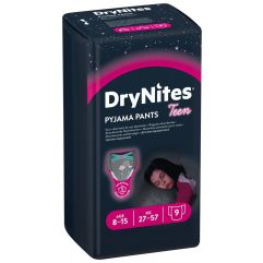 HUGGIES DRYNITES couche nuit girl 8-15 ans 9 pce