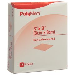 POLYMEM Wundverband 8x8cm Non Adhesive st 15 x