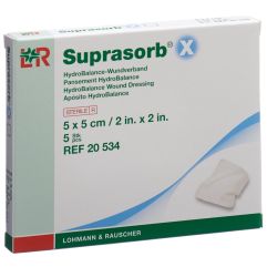 Suprasorb X HydroBalance-Wundverband 5x5cm steril 5 Stk