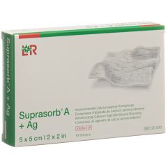 SUPRASORB A +Ag compr alg calc 5x5cm st 10 pce