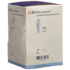 BD MICROTAINER kont Lanzetten 1.5x2mm blau 200 Stk