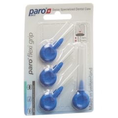 PARO Flexi Grip 3mm x-fin bleu cylindrique 4 pce