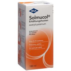 Solmucol Erkältungshusten 180 ml Sirup für Erwachsen mit Aprikosengeschmack