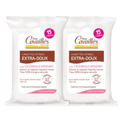 ROGE CAVAILLES Lingettes Intimes Ex Duo 2 x 15 pce