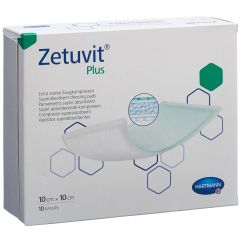 Zetuvit Plus Absorptionsverband 10x10cm 10 Stk