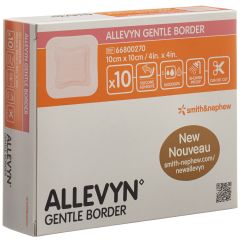 Allevyn Gentle Border Wundverband 10x10cm 10 Stk