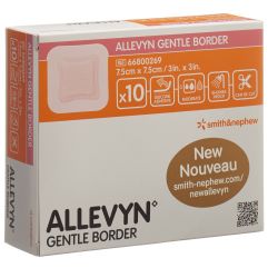 Allevyn Gentle Border Wundverband 7.5x7.5cm 10 Stk